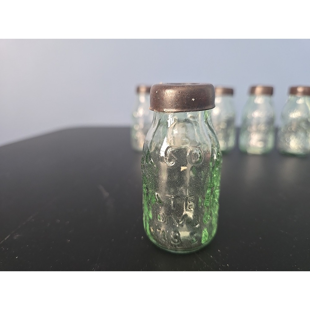 6 Miniature Mason Jar Glass Light Cover Event Light Bulb Covers Shelf Decor Farm - Picture 3 of 7